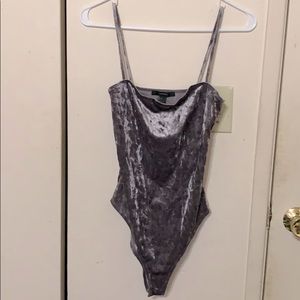 Forever 21 Periwinkle Velvet Bodysuit size S